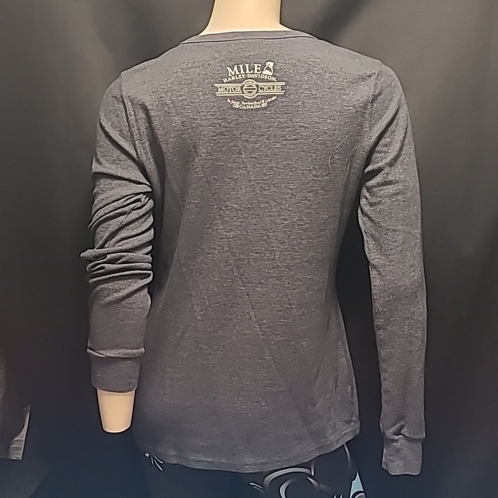 Harley-Davidson Gray Graphic Long Sleeve Tee - Picture 5 of 11